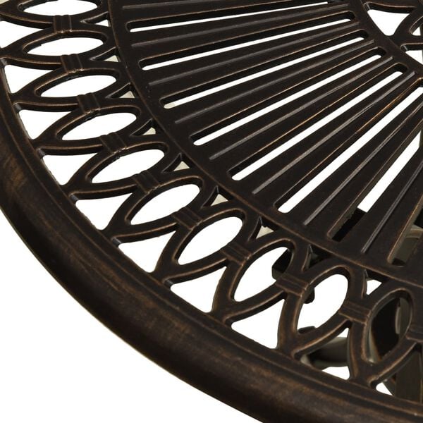 vidaXL Tuintafel 62x62x65 cm gietaluminium bronskleurig