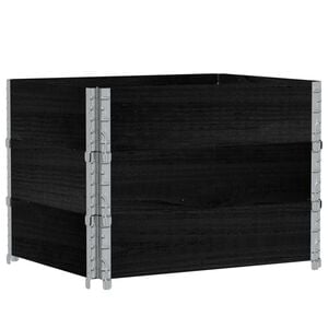 vidaXL Palletopzetranden 3 st 80x60 cm massief grenenhout zwart