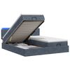 vidaXL Ottoman Bed met Matrassen en LED Donkergrijs 160 x 200 cm