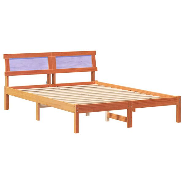 vidaXL Bedframe Wasbruin 120 x 200 cm Massief grenenhout