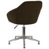 vidaXL Eetkamerstoel draaibaar stof donkerbruin
