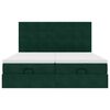 vidaXL Ottoman bed met matrassen en LED's 180x200cm fluweel