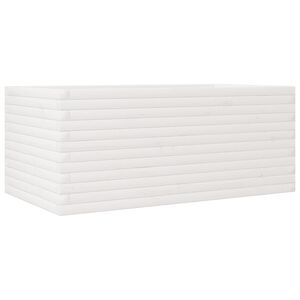 vidaXL Plantenbak 110x60x45,5 cm massief grenenhout wit