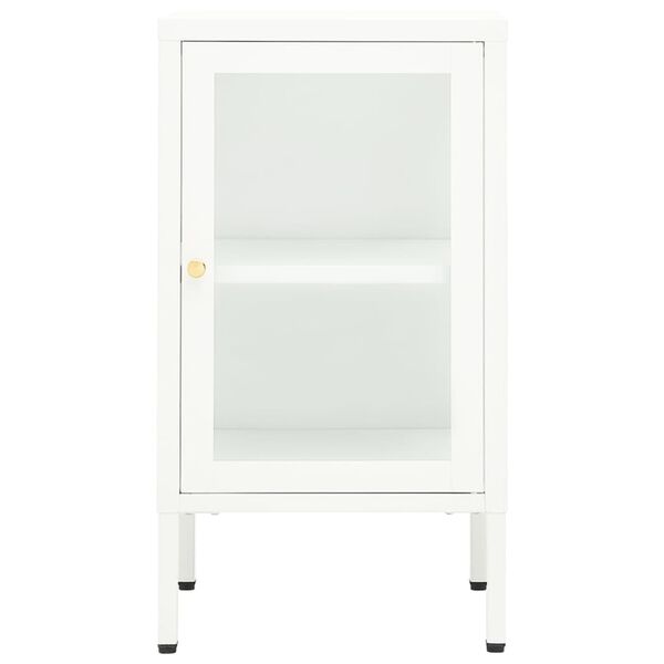vidaXL Dressoir 38x35x70 cm metaal en glas