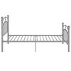 vidaXL Bedframe metaal grijs 100x200 cm