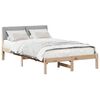vidaXL Bedframe Bruin en lichtgrijs 120 x 190 cm Massief grenenhout