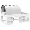 vidaXL Bed met Tunnel 4 pcs Wit Bewerkt hout