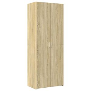 vidaXL Hoge kast 70x42,5x185 cm bewerkt hout sonoma eikenkleurig