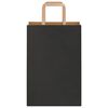 vidaXL Papieren zakken 50 st met hengsels 21x11x31 cm zwart