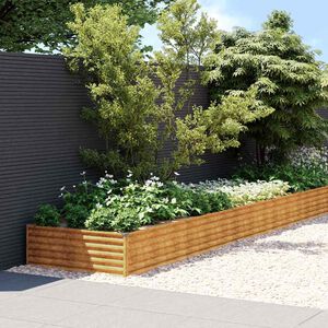 vidaXL Plantenbak verhoogd 960x100x36 cm cortenstaal
