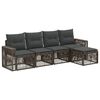 vidaXL Tuinbankenset 5 st Grijs en Donkergrijs poly rattan