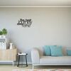 Homemania Wanddecoratie Words 70x40 cm staal zwart