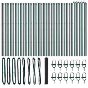 vidaXL Afrasteringspaal Grijs