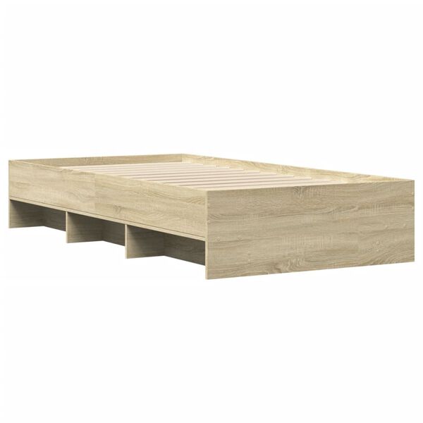 vidaXL Bedframe zonder matras hout sonoma eikenkleurig 100x200 cm