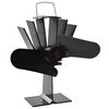 vidaXL Kachelventilator met 2 vinnen zwart