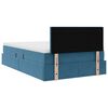 vidaXL Opslag bed met matras met hoofdeinde Blauw 120 x 190 cm Fluweel