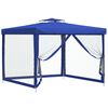 vidaXL Prieel met dubbel dak 3x3x2,68 m stof blauw