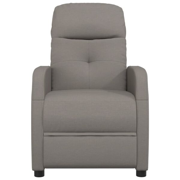 vidaXL Fauteuil verstelbaar stof taupe