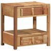 vidaXL Bijzettafel Bruin 43 x 32 x 46 cm Massief Gerecycled Hout