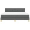 vidaXL LED Box Spring Bed met matras Donkergrijs 180 x 200 cm Stof