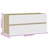 vidaXL Badkamermeubelset spaanplaat wit en sonoma eikenkleurig