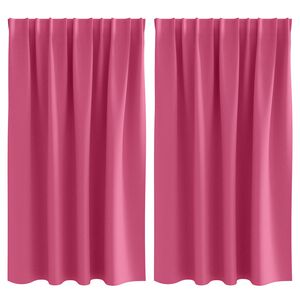 vidaXL Zwart-out Gordijnen met Ringen 2 st Felroze 140 x 140 cm