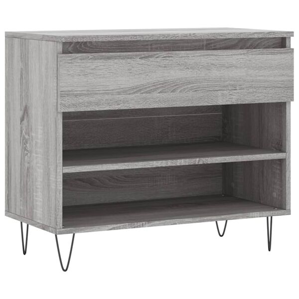 vidaXL Schoenenkast 70x36x60 cm bewerkt hout sonoma grijs