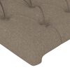 vidaXL Boxspring met matras stof taupe 100x200 cm