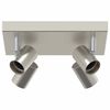 vidaXL Plafondspot met schijnwerpers Nikkel 26 x 26 x 11,5 cm Metaal
