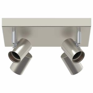 vidaXL Plafondspot met schijnwerpers Nikkel 26 x 26 x 11,5 cm Metaal