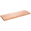 vidaXL Wastafelblad 80x30x(2-4) behandeld massief hout lichtbruin