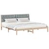 vidaXL Bedframe met Gevoerd Hoofdgedeelte Bruin 200 x 200 cm