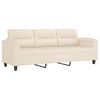 vidaXL 3-delige Loungeset met kussens microvezelstof beige