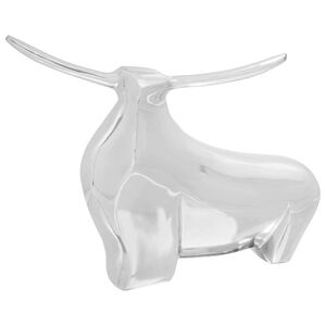vidaXL Stierensculptuur Zilver 37 x 44 x 17 cm Aluminium