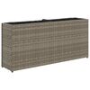 vidaXL Plantenbakken met 2 potten 2 st 90x20x40 cm poly rattan grijs