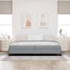 vidaXL Boxspringbed met matras Lichtgrijs 200 x 200 cm Stof