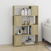 vidaXL Boekenkast/kamerscherm 80x24x124,5 cm bewerkt hout sonoma eiken