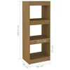 vidaXL Boekenkast/kamerscherm 40x30x103,5 cm grenenhout honingbruin