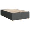 vidaXL Boxspring met matras stof donkergrijs 120x200 cm