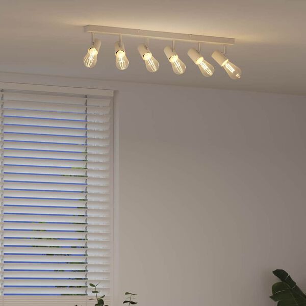 vidaXL Plafondspot met schijnwerpers Wit 73 x 6,5 x 11,5 cm Metaal