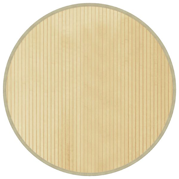 vidaXL Vloerkleed rond 80 cm bamboe lichtnaturel