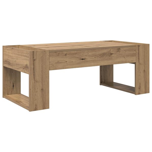vidaXL Salontafel Artisan Eiken 110 x 50 x 41 cm Bewerkt hout