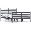 vidaXL Bedframe massief grenenhout grijs 160x200 cm