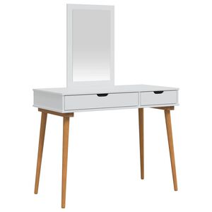 vidaXL Toilettafel Set FAUSKE 2 st Wit 100 x 50 x 143 cm