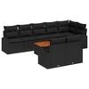 vidaXL Tuinbankenset 9 st Zwart poly rattan