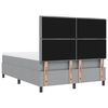 vidaXL Boxspringbed met hoofdeinde Lichtgrijs 140 x 190 cm Stof