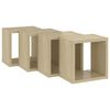 vidaXL Wandschappen kubus 4 st 22x15x22 cm sonoma eikenkleurig