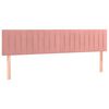 vidaXL Boxspring met matras en LED fluweel roze 120x190 cm