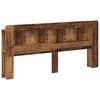 vidaXL Hoofdbordkast met opslag Oud hout Geconstrueerd hout