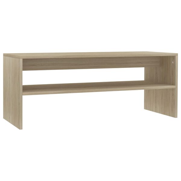 vidaXL Salontafel 100x40x40 cm bewerkt hout sonoma eikenkleurig